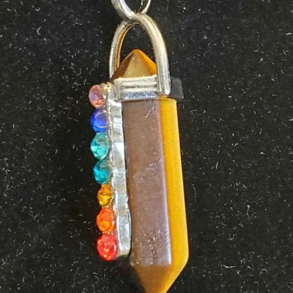 Cats Eye Chakra Bulllet Necklace - Picture 4 of 8